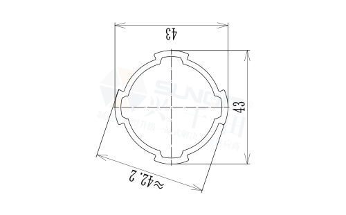 43基礎(chǔ)鋁管尺寸圖