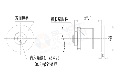 金屬頂蓋尺寸圖