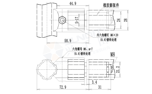 轉(zhuǎn)動組件尺寸圖