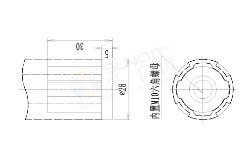 重型分體腳座尺寸圖