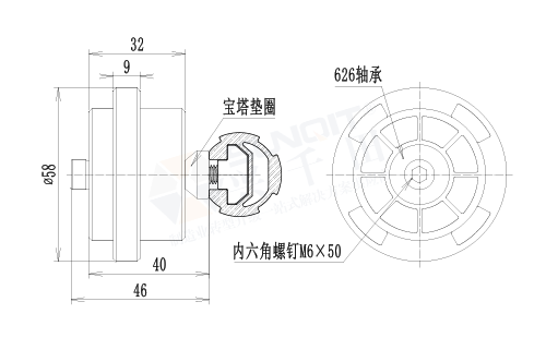 凸導(dǎo)輪尺寸圖