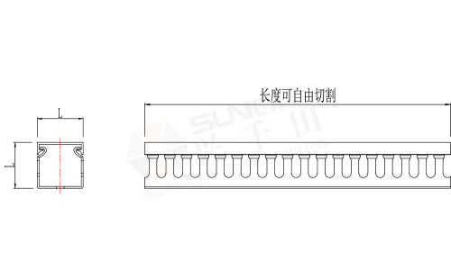 灰白阻燃線槽